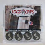 4pcs Ford Mustang Cobra Logo ABS Chrome Tire Stem Valve Caps Official Licensed