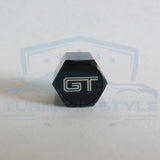 4pcs Ford Mustang GT Logo ABS Black Tire Stem Valve Caps Official Licensed