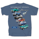 Ford Nothing But Bronco Graphic T-Shirt Indigo Official Licensed