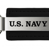 Military U.S. Navy Leather Key Chain Fob - Official Licensed