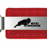 RAM Big Horn Carbon Fiber Leather Key Chain Fob - Official Licensed