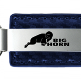 RAM Big Horn Carbon Fiber Leather Key Chain Fob - Official Licensed