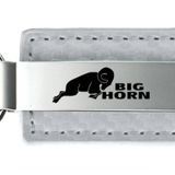 RAM Big Horn Carbon Fiber Leather Key Chain Fob - Official Licensed