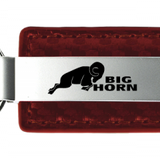 RAM Big Horn Carbon Fiber Leather Key Chain Fob - Official Licensed