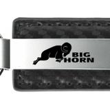 RAM Big Horn Carbon Fiber Leather Key Chain Fob - Official Licensed