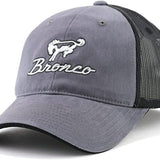 Ford Bronco Vintage Slouch Baseball Snapback Hat Cap Gray Officially Licensed