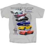 Ford Nothing But Mustang 1964-2012 Collection T-Shirt Ice Grey Official Licensed