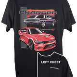 Dodge Charger Car Auto Graphic Cotton T-Shirt Black Official Licensed