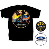 Ford Bronco Paradise Found Beach Sunset Graphic Shirt Black Official Licensed