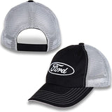 Ford Embroidered Logo Trucker Hat Car Auto Racing Cap Black White Mesh Back