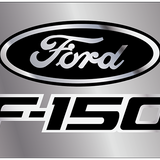 Ford F150 - Stainless Steel License Plate - F-150 Logo