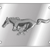 Ford Mustang - Stainless Steel License Plate - Mustang Horse Logo Only OEM -Chrome