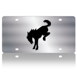Ford Bronco - Stainless Steel License Plate - Bronco Logo Only