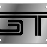 Ford Mustang - Stainless Steel License Plate - GT Logo Only