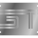 Ford Mustang - Stainless Steel License Plate - GT Logo Only
