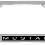 Ford – Chrome License Plate Frame – Ford Mustang Logo / Word with Horse