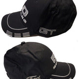 Ford Mustang 5.0 Embroidered Grey Logo Baseball Cap Black Official Licensed