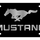 Ford - Carbon Steel License Plate - Mustang Silver