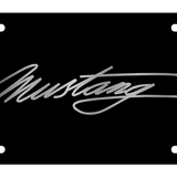 Ford - Carbon Steel License Plate - Mustang Script