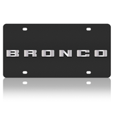 Ford Bronco - Carbon Steel License Plate - Bronco Word Only