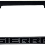 GMC – Stealth Blackout License Plate Frame – GMC Sierra Word Logo
