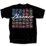 Ford Bronco Collection American USA Flag Graphic Shirt Black Official Licensed