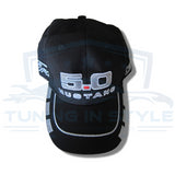 Ford Mustang 5.0 Embroidered Grey Logo Baseball Cap Black Official Licensed