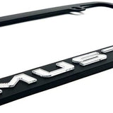 Ford – License Plate Frame – Ford Mustang Word Only Chrome on Black