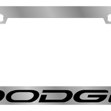 Dodge License Plate Frame - Chrome Icon Frames - Dodge Word