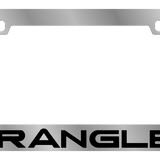 Jeep Wrangler License Plate Frame - Chrome Icon Frames - Wrangler Word