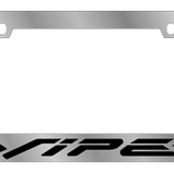 Dodge Viper License Plate Frame - Chrome Icon Frames - Viper Logo Word