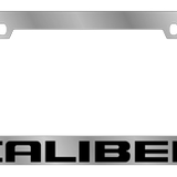 Dodge Caliber License Plate Frame - Chrome Icon Frames - Caliber Word