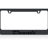GMC – Stealth Blackout License Plate Frame – GMC Denali Script Logo