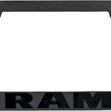 Ram – Stealth Blackout License Plate Frame – Ram Word Logo