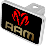 Mopar Dodge Ram Logo Trailer Hitch Plug - Premium XL - Official Licensed