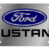 Ford Mustang - Stainless Steel License Plate - Mustang Logo