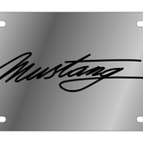 Ford Mustang - Stainless Steel License Plate - Mustang Script Logo
