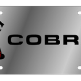 Ford Mustang Cobra - Stainless Steel License Plate - Cobra Logo