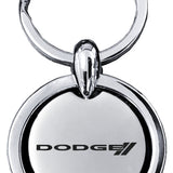 Dodge Stripe Revolver Key Chain Fob - Silver - Official Licensed