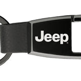 Jeep Premier Carabiner Key Chain Fob - Black Pearl - Official Licensed
