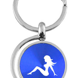 Sitting Lady Spinner Key Chain Fob - Blue - Official Licensed