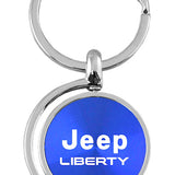 Jeep Liberty Spinner Key Chain Fob - Blue - Official Licensed