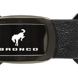 Ford Bronco 2020 Leather Tri-Ring Key Chain Fob - Gun Metal - Official Licensed