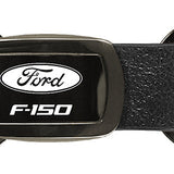 Ford F-150 Leather Tri-Ring Key Chain Fob - Gun Metal - Official Licensed