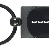 Dodge Two-Tone Rectangular Key Chain Fob - Gun Metal - Official Licensed