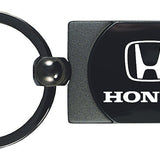 Honda Two-Tone Rectangular Key Chain Fob - Gun Metal - Official Licensed