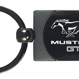 Ford Mustang GT Two-Tone Rectangular Key Chain Fob - Gun Metal - Official Licensed