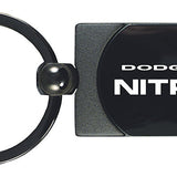 Dodge Nitro Two-Tone Rectangular Key Chain Fob - Gun Metal - Official Licensed