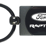 Ford Raptor Two-Tone Rectangular Key Chain Fob - Gun Metal - Official Licensed