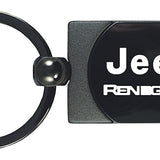 Jeep Renegade Two-Tone Rectangular Key Chain Fob - Gun Metal - Official Licensed